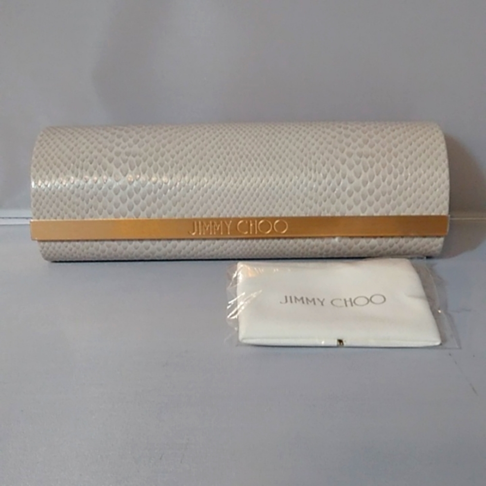 Jimmy Choo brand eyeglasses case and cleaning cloth